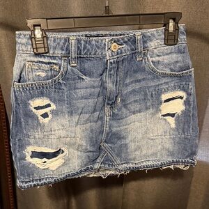 Hollister Blue Denim Skirt